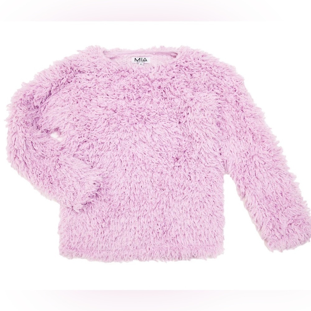 NWT MIA Fuzzy Purple Sweater size M 8/10